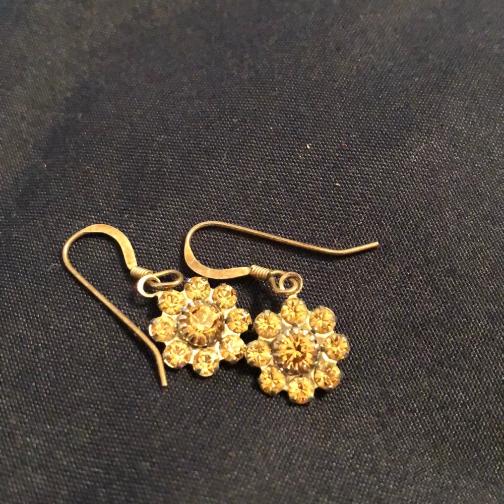 Yellow CZ earrings